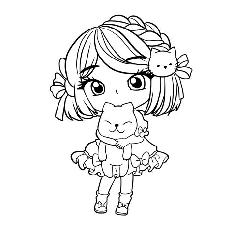 dibujos para colorear kawaii anime|More.